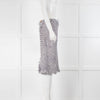 Vivienne Westwood Blue Cream Tweed Bias Cut Fringe Detail Skirt