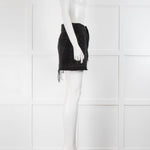 Frame Black Denim Diamante Raw Edge Mini Skirt