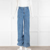Iris Blue Wide leg Large Front Pocket Jeans