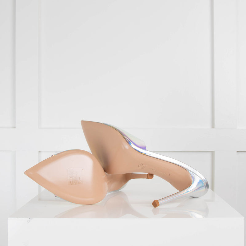 Gianvito Rossi Iridescent Heeled Mules