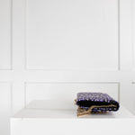 Jimmy Choo Purple Animal Print Fabric Clutch