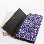 Jimmy Choo Purple Animal Print Fabric Clutch