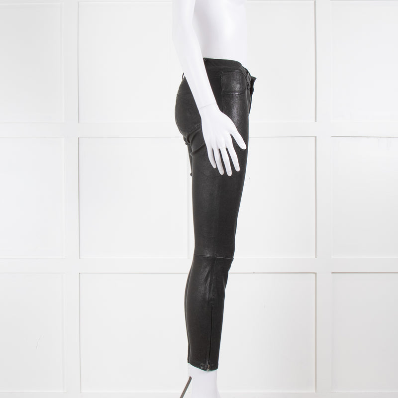 Rag & Bone Black Leather Trousers