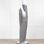 Me+Em Grey Wool Blend Side Pocket Cargo Wide Leg Trousers