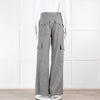 Me+Em Grey Wool Blend Side Pocket Cargo Wide Leg Trousers