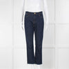 Frame Dark Blue Denim High Waist Straight Leg Jeans