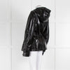 All Saints Wet Look Crinkle Hooded Jacket