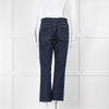 Frame Dark Blue Denim High Waist Straight Leg Jeans