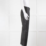 Vince Black Lambskin Pull On Trousers