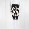 Alexander McQueen Stretch Knit Skirt with Floral Print