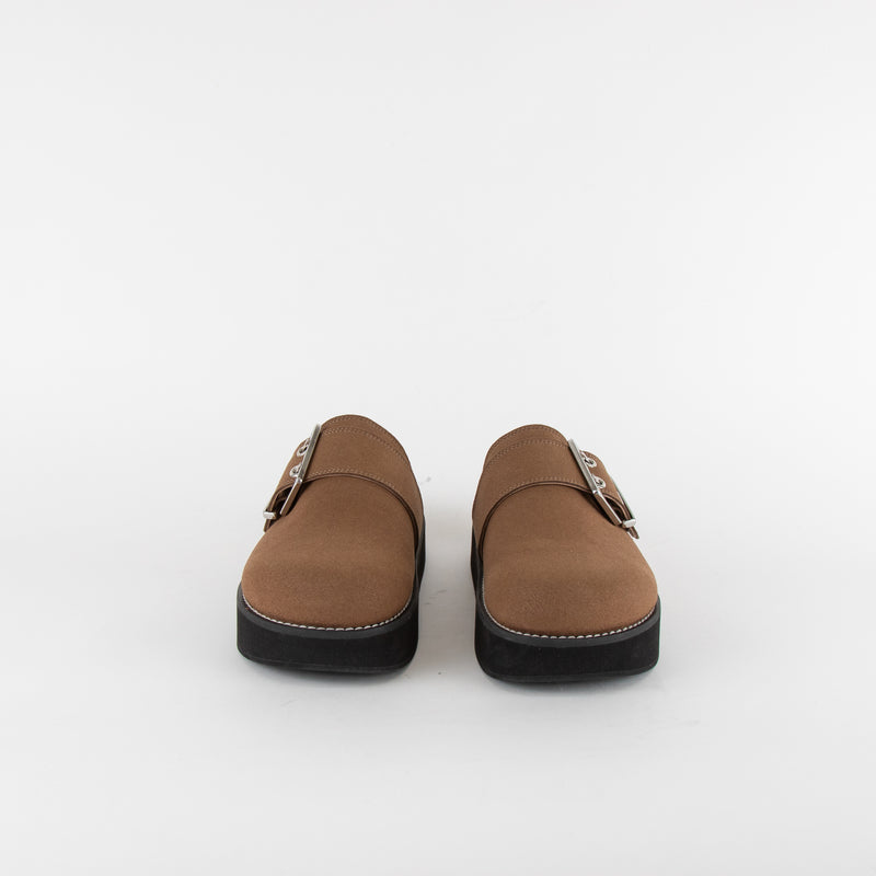 Ganni Brown Suede Effect Mules