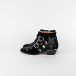 Chloe Susanna Blue Velvet Ankle Boots