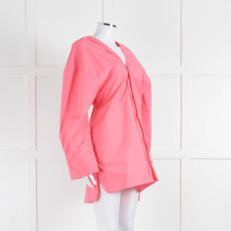 The Attico Pink Fitted Longline Shirt