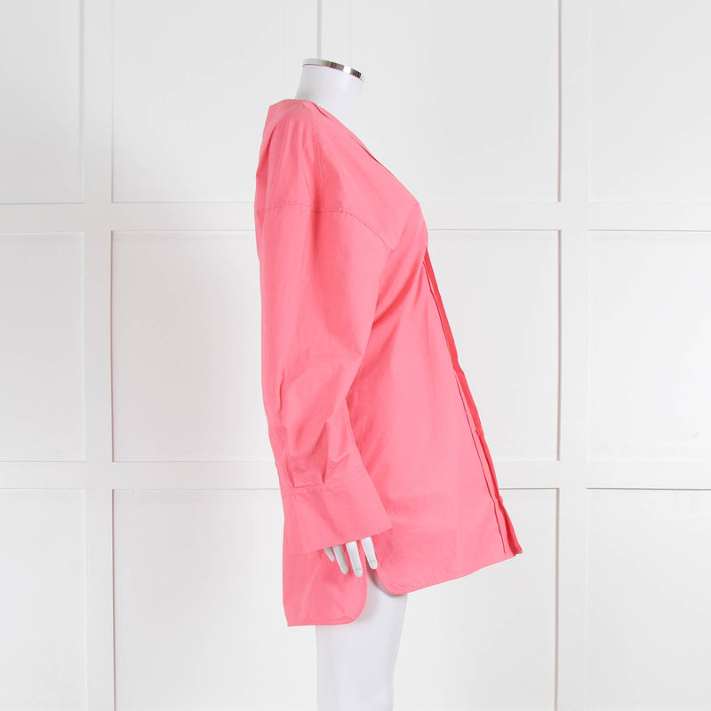 The Attico Pink Fitted Longline Shirt