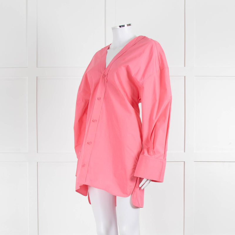 The Attico Pink Fitted Longline Shirt