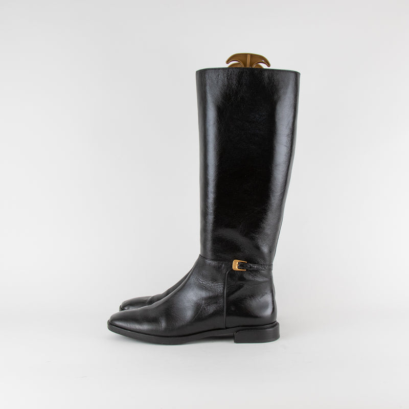 Tory Burch Black Buckle Boot