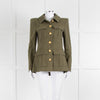 Veronica Beard Khaki Button Up Military Style Blazer