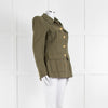 Veronica Beard Khaki Button Up Military Style Blazer