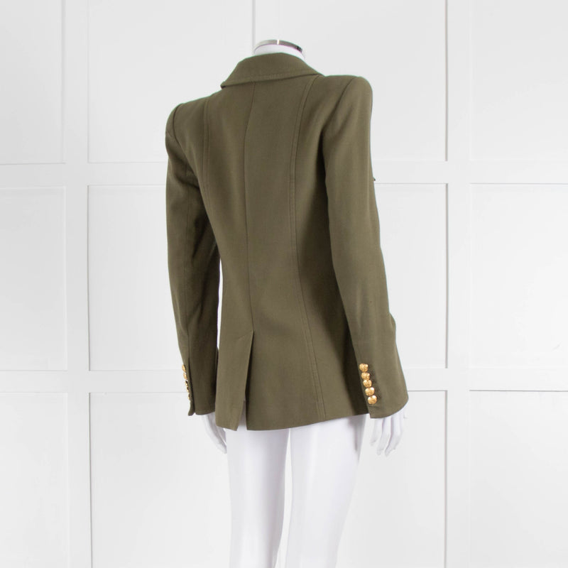 Veronica Beard Khaki Button Up Military Style Blazer