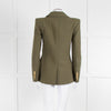 Veronica Beard Khaki Button Up Military Style Blazer