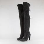 Stuart Weitzman Black Suede Over The Knee Heeled Boots