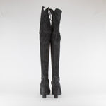 Stuart Weitzman Black Suede Over The Knee Heeled Boots