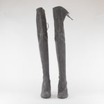 Stuart Weitzman Grey Suede Over The Knee Heeled Boots