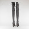 Stuart Weitzman Grey Suede Over The Knee Heeled Boots