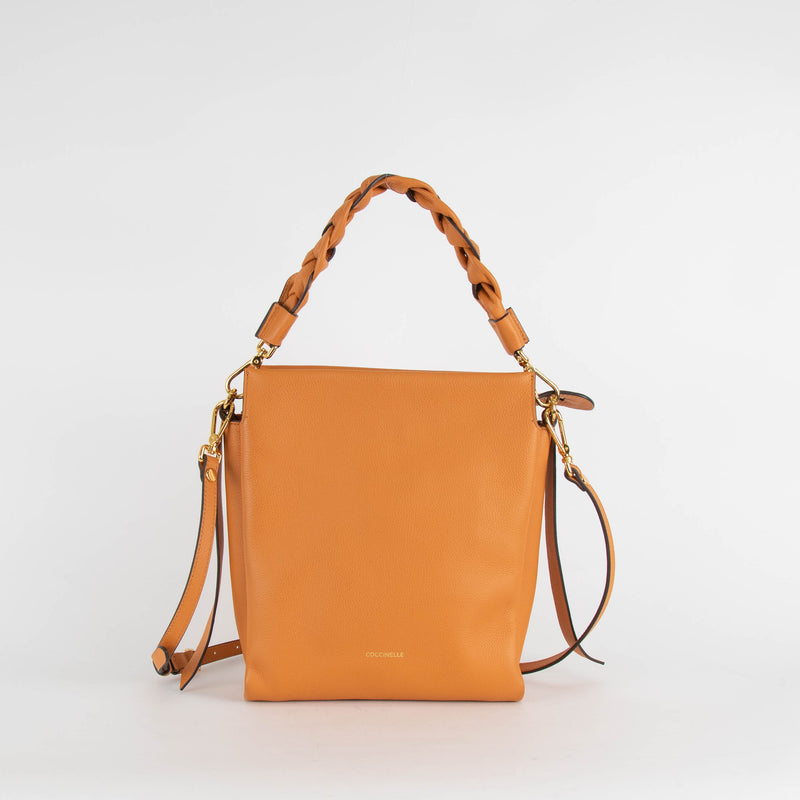 Coccinelle Burnt Orange Leather Medium Boheme Tote Bag