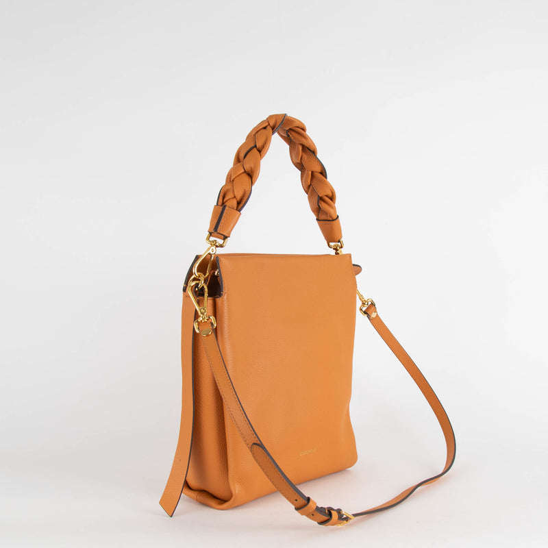 Coccinelle Burnt Orange Leather Medium Boheme Tote Bag