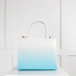 Off-White Mini Degrade Box Bag in Ombre White and Blue