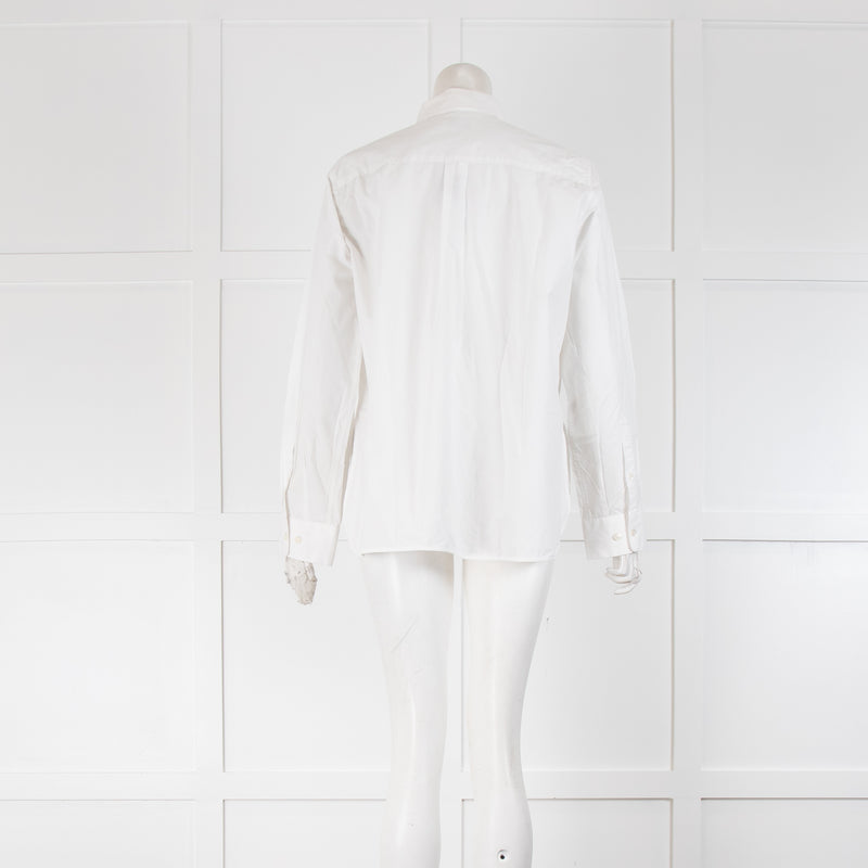 Scanlan Theodore White Frill Front Cotton Shirt