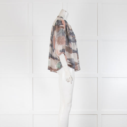 See By Chloe Pale Muted Print Blouse