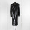 ROTATE Birger Christensen Black Shiny Mock Croc Coat