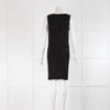 Versace Jeans Black And Gold Cowl Neck Sleeveless Shift  Dress