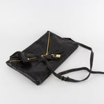 Dolce & Gabbana Black Zip Micol Envelope Clutch with Crossbody Strap