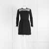 Red Valentino Black Long Sleeve Mini Dress