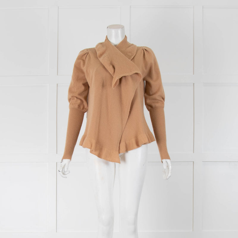 By Malene Birger Camel Cashmere Waterfall Cardigan