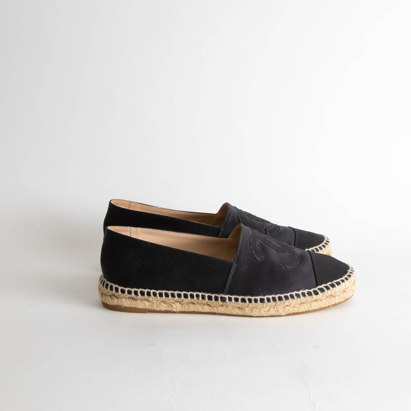 Chanel Satin Cap Toe Espadrilles