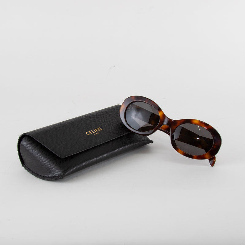 Celine Tortoiseshell Triomphe Sunglasses