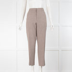 Me + Em Brown Check Trousers With Pale Blue Side Stripe