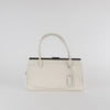 Gucci White Leather Frame Shoulder Bag