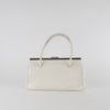 Gucci White Leather Frame Shoulder Bag