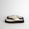 The Row White Leather Ginza Flip Flops