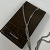 Alexander McQueen Khaki Phone Case with Silver Long Chain