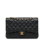 Chanel Black Jumbo Caviar Flap Bag