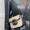 Gucci Mini Horsebit 1955 in Supreme Canvas and Black Leather