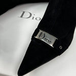 Christian Dior St Chic Bottine Black Suede Stretch  Boot