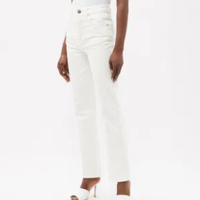 Raey White Straight Leg Jeans