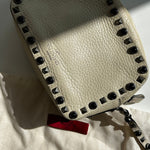 Valentino Ivory Leather Rockstud Crossbody Bag